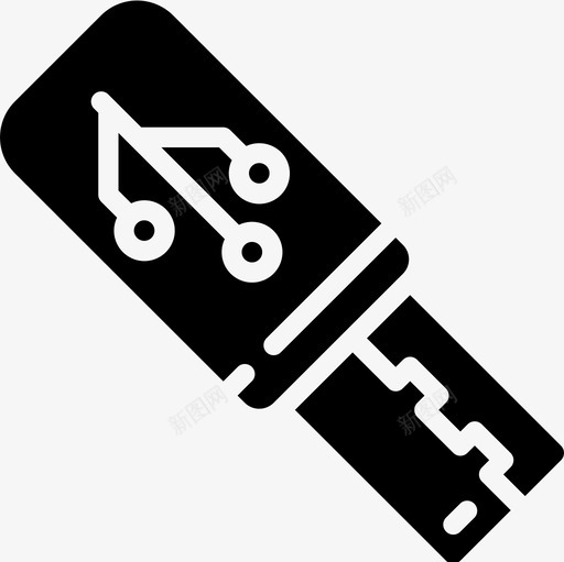 Pendrive文具57填充图标svg_新图网 https://ixintu.com Pendrive 填充 文具