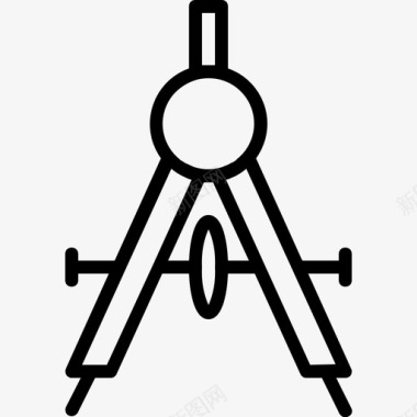 指南针圆圈教育图标图标