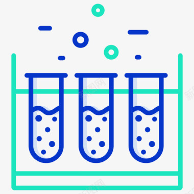 实验室科学技术5轮廓颜色图标图标