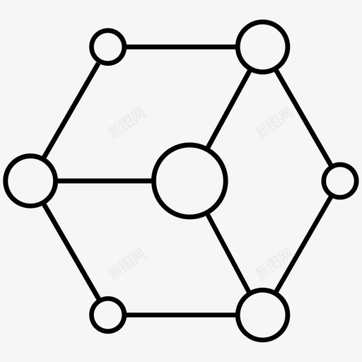 技术连接数据图标svg_新图网 https://ixintu.com 技术 数据 网络 节点 连接