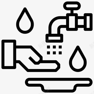 洗手滴水泡沫图标图标