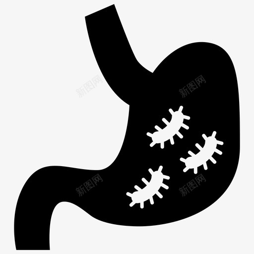 胃身体疾病图标svg_新图网 https://ixintu.com 健康 医疗 疾病 胃痛 身体