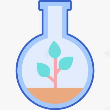 植物学科学102线性颜色图标图标