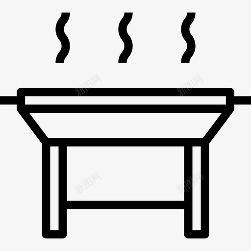 烤架厨房67线性图标svg_新图网 https://ixintu.com 厨房67 烤架 线性