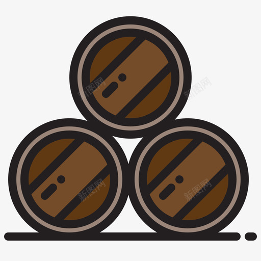 桶装酿造啤酒3线性颜色图标svg_新图网 https://ixintu.com 桶装 线性颜色 酿造啤酒3