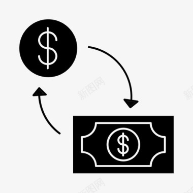 硬币和货币交换企业企业主图标图标