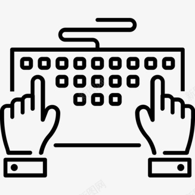 键盘手互联网图标图标