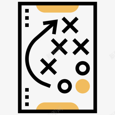 战略美式足球24黄影图标图标