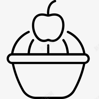 苹果派面包食品图标图标