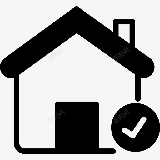房子好抵押贷款已付图标svg_新图网 https://ixintu.com 已付 房地产 房子 抵押贷款 经纪人