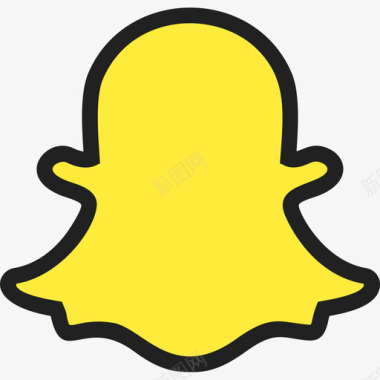 Snapchat社交标志3扁平图标图标