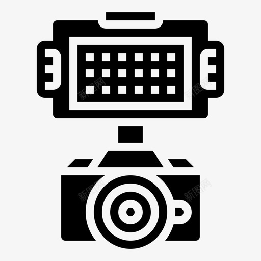 照相机单反相机闪光灯图标svg_新图网 https://ixintu.com led 单反相机 灯 照相机 照相机和附件标志符号1 闪光灯