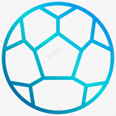 足球足球56线性梯度图标图标