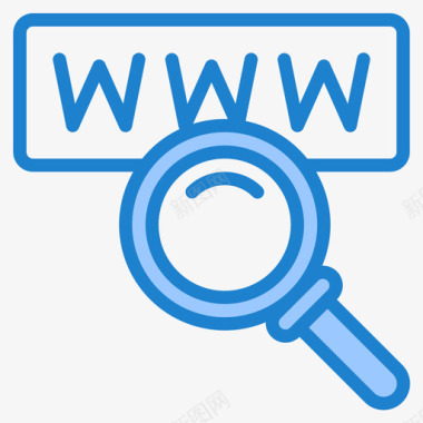 Www互联网和浏览器5蓝色图标图标