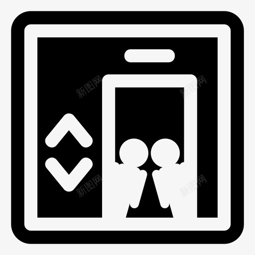 电梯按钮门图标svg_新图网 https://ixintu.com 办公室 按钮 楼层 电梯