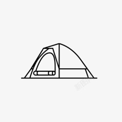 生存避难露营帐篷户外避难所图标高清图片