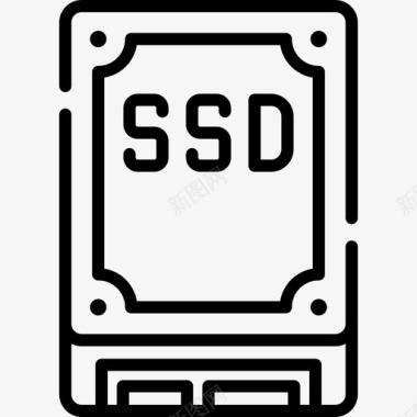 Ssd硬件33线性图标图标