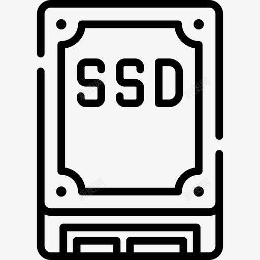 Ssd硬件33线性图标svg_新图网 https://ixintu.com Ssd 硬件 线性