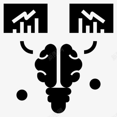 分析思维大脑积极思考字形图标图标