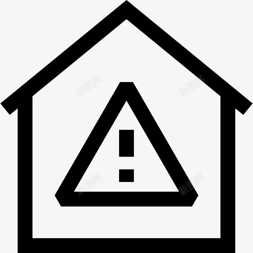 警告智能家居71线性图标svg_新图网 https://ixintu.com 智能家居 线性 警告