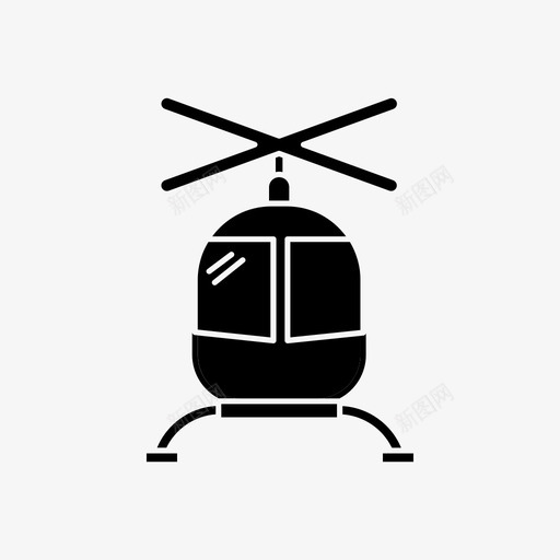 直升机目的地公共图标svg_新图网 https://ixintu.com 交通 交通设施 公共 旅游 目的地 直升机