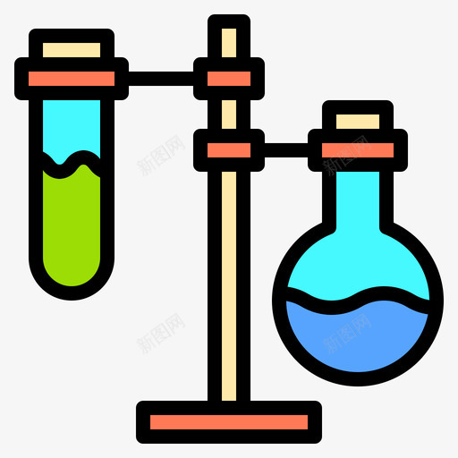 烧瓶121学校线性颜色图标svg_新图网 https://ixintu.com 学校 烧瓶 线性 颜色