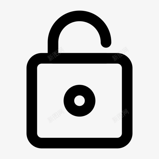 未关闭密码解锁图标svg_新图网 https://ixintu.com 关闭 基本 密码 未关 界面 粗体 线集 解锁