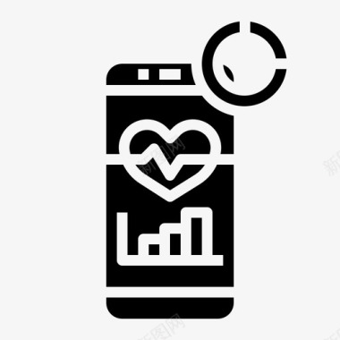 心率智能手机32实心图标图标
