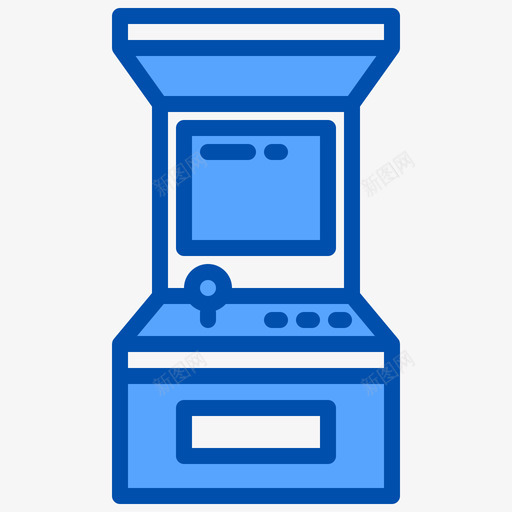 街机游戏24蓝色图标svg_新图网 https://ixintu.com 游戏 蓝色 街机