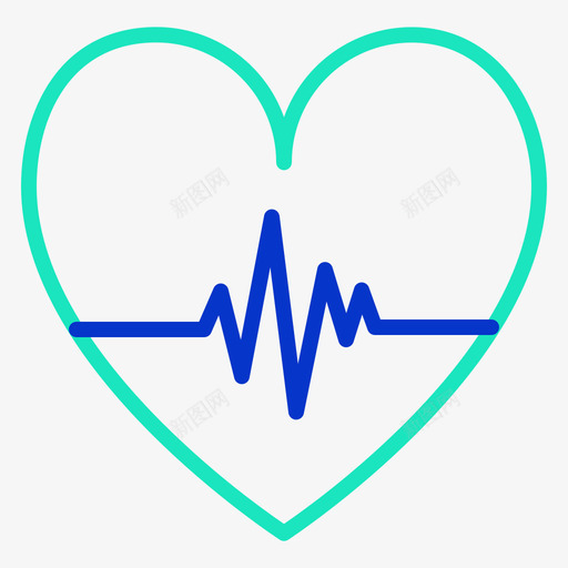 心脏跳动保健14轮廓颜色图标svg_新图网 https://ixintu.com 保健 心脏 跳动 轮廓 颜色