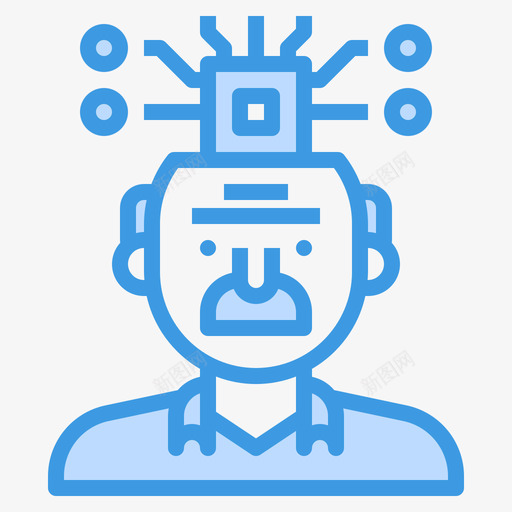 人类人工智能79蓝色图标svg_新图网 https://ixintu.com 人工智能 人类 蓝色