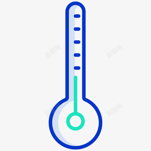 温度计科学技术5轮廓颜色图标svg_新图网 https://ixintu.com 温度计 科学技术 轮廓 颜色