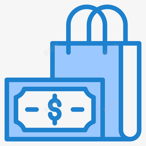 购物袋网上购物12蓝色图标svg_新图网 https://ixintu.com 网上购物 蓝色 购物袋