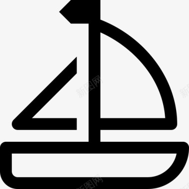 帆船旅游3直线型图标图标
