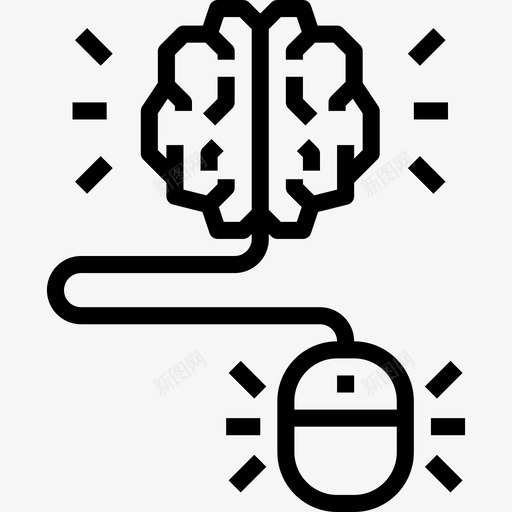按点击付费大脑概念线性图标svg_新图网 https://ixintu.com 付费 大脑 概念 点击 线性