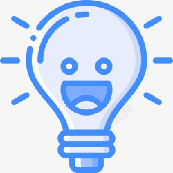 tech灯泡可爱的tech4蓝色图标高清图片