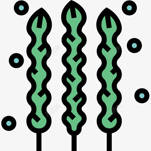 海藻海鲜3线颜色图标svg_新图网 https://ixintu.com 海藻 海鲜 颜色
