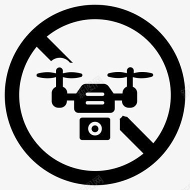 无人机禁飞区禁止无人机图标图标