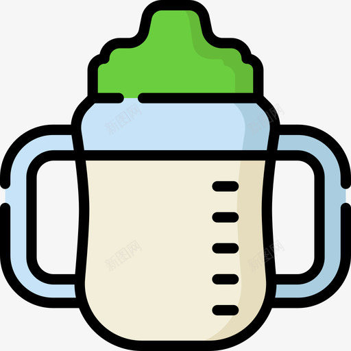吸管杯婴儿85线性颜色图标svg_新图网 https://ixintu.com 吸管 婴儿 线性 颜色
