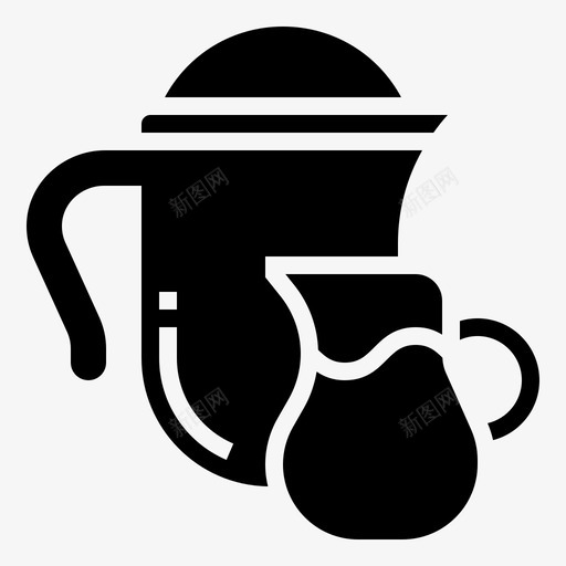 糖浆容器壶图标svg_新图网 https://ixintu.com 咖啡 字形 容器 水罐 牛奶 糖浆