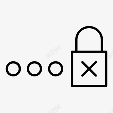 错误锁定挂锁图标图标