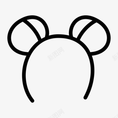 熊头巾服装耳朵图标图标