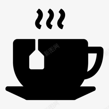 早餐杯子茶图标图标