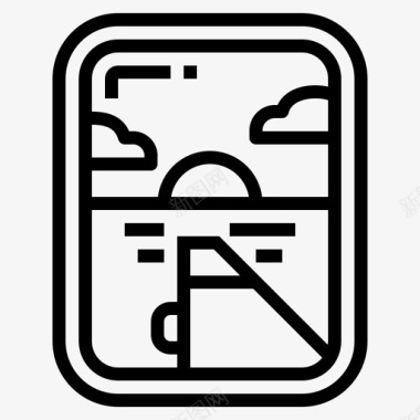 窗口机场直线图标图标