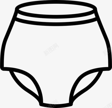 短裤内裤4条直线型图标图标