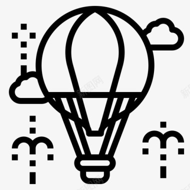 热气球嘉年华旅游图标图标