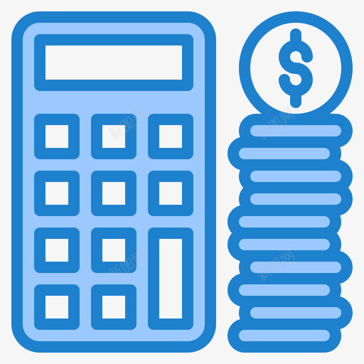 预算财务和会计5蓝色图标svg_新图网 https://ixintu.com 蓝色 财务和会计5 预算