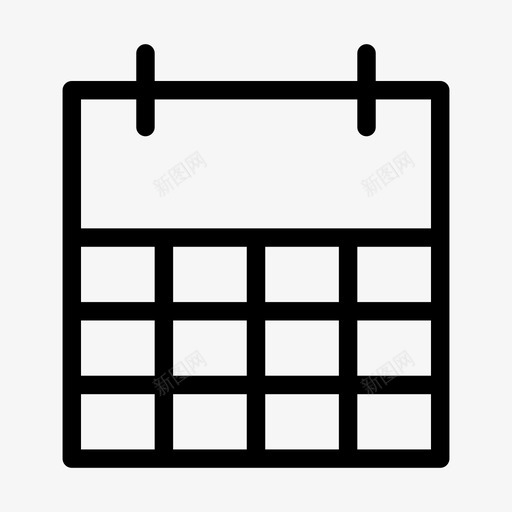 日历图表日期图标svg_新图网 https://ixintu.com 图表 年 日 日历 日期 月