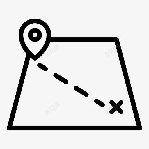 地图路线距离位置图标svg_新图网 https://ixintu.com 位置 地图 大头针 旅行 距离 路线 轮廓