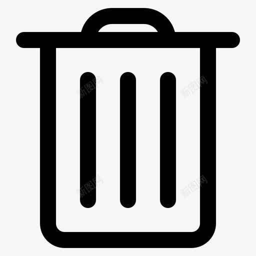 垃圾桶界面多媒体图标svg_新图网 https://ixintu.com 垃圾 垃圾桶 多媒体 用户界面 界面 邮件